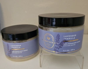 2 Bath & Body Works LAVENDER VANILLA Sugar Body Scrub with Shea Butter 13oz NEW - Picture 1 of 4