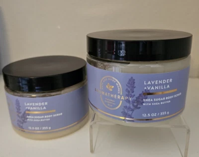 2 Bath & Body Works LAVENDER VANILLA Sugar Body Scrub with Shea Butter 13oz NEW - Image 1 of 4