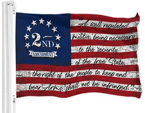 3x5 Fuß 2nd Amendment amerikanische Flagge Verfassung G128 gedruckt 150D Polyester - Bild 1 von 5