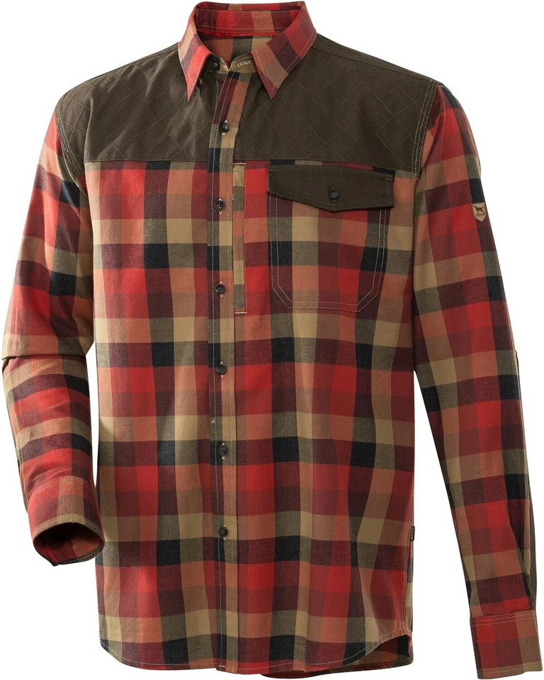 Parforce Active Jagdhemd Axel Rundhals Langarm kariert Herren NEU - Bild 1 von 1