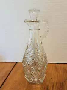 Vinagre de Cristal Cruet & Stopper Estrella de David Anchor Hocking EAPC de Colección - Imagen 1 de 4