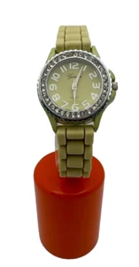 Geneve Watch - Khaki, Silicone Strap, (New) - Picture 1 of 2