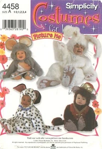 Simplicity 4458 PICTURE ME Mouse, Puppy, Bunny, Monkey Sz 1/2-4 UNCUT Pattern - Picture 1 of 5