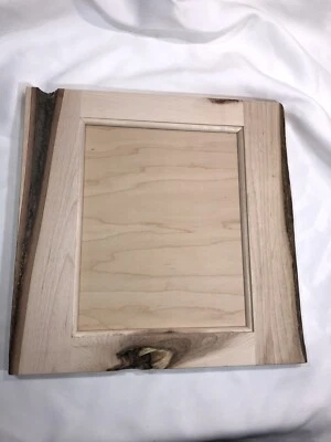 Marco de fotos de madera de arce con borde vivo natural crudo 8" x 10" proyecto artesanal rústico Z3 Foto 1 de 4