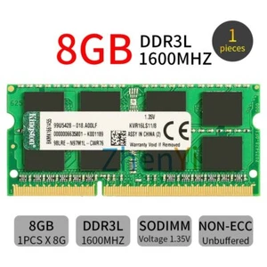 Kingston 8GB 4GB DDR3L 1600MHz PC3L-12800S 204Pin 1.35V Laptop Memory RAM LOT AB - Picture 1 of 10