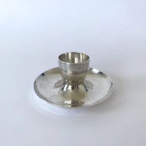 Egg Cup Vintage Metal Silver Hammered By Christofle – Style Art Deco, 20th - Picture 1 of 13