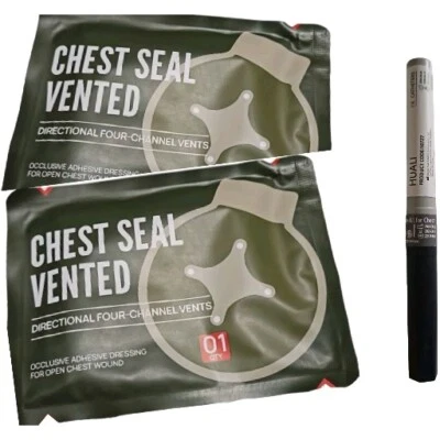 Ifak ChestSeal 2x + 1x Entlastungspuntionsnadel 🇩🇪,NATO, Army, Militär - Bild 1 von 4