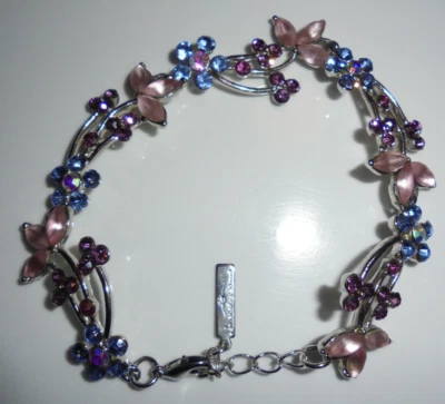 Senso Di Donna Armband Schmuck silber verstellbar Blumen gestempelt Nr.1089 - Bild 1 von 4