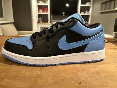 Nike Air Jordan 1 Retro Low Men’s Size 11 Black University Blue 553558-041 New - Image 1 of 4