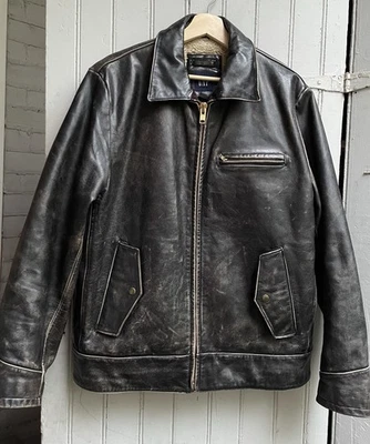 Vintage Y2K 2003 GAP Sherpa Lined Leather Jacket, Size Men Medium - Image 1 of 4