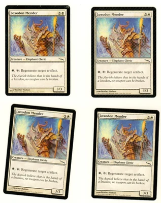 Set Of 4 Loxodon Mender Mirrodin 12/306 Common Magic the Gathering MTG Card - Image 1 of 4