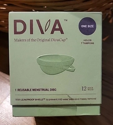 Disco menstrual reutilizable Diva talla única para 7 tampones 12 horas de uso Foto 1 de 4
