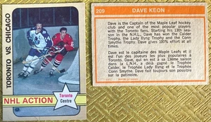 Dave Keon 1972-73 O-Pee-Chee #209 - Toronto Maple Leafs [Great Card] - Bild 1 von 1