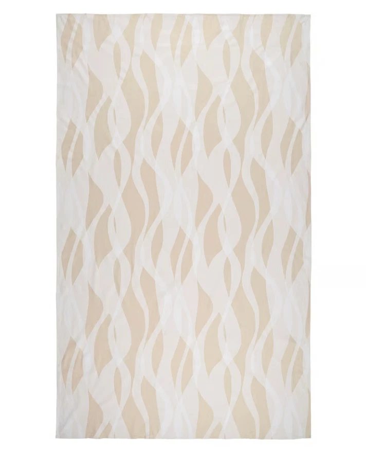 IKEA KRUSTISTEL Tablecloth, Patterned White Light Beige 57" x 94" / 145x240 cm - Image 1 of 4
