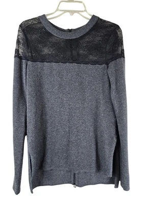 Robert Rodriguez Neiman Marcus Crewneck Sweater 100% Cashmere Lace Back Zip Foto 1 de 4