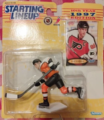 1997 Стартовый состав хоккей Эрик Линдрос фигурка и Fleer карта Бесплатная доставка  - Изображение 1 из 4