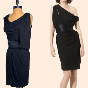 Mini Vestido Alexander Wang Negro Capucha Drapeado - Imagen 1 de 10