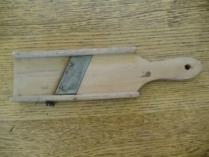 Vintage Wood Cabbage Slaw Kraut Slicer Shredder 12" long 3 1/4" wide Handmade - Picture 1 of 6