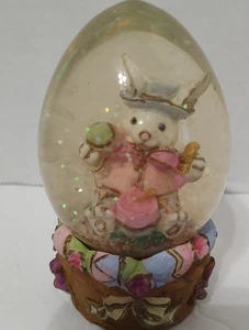 Seasonal Easter Rabbit Egg Snow Globe - Picture 1 of 6