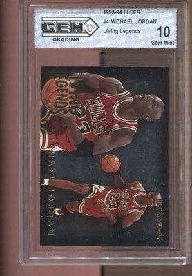 1993-94 Michael Jordan Fleer Living Legends #4 Gem Mint 10 Chicago Bulls GOAT - Image 1 of 2