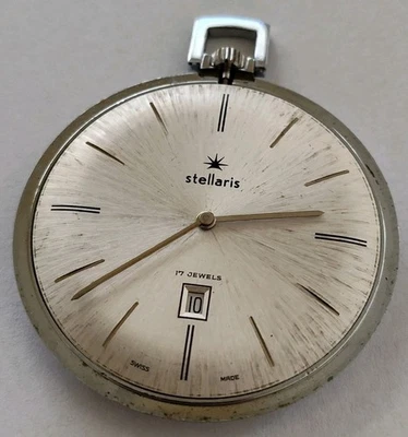 Reloj de Bolsillo Suizo Sears Stellaris Años 60 Vintage AS 1691 Tradición Mvmt Funciona Foto 1 de 4