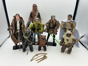 Star Wars Black Series Endor Lot - Luke, Leia, Han, Lando, Paploo, Wicket, Teebo - Picture 1 of 1