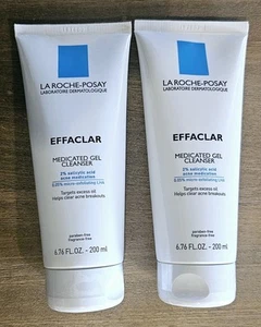 2 La Roche-Posay Effaclar Medicated Acne Gel Cleanser Exp 2027 6.76 Oz Each Seal - Picture 1 of 5