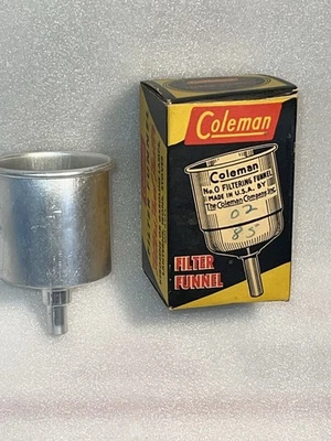 NOS COLEMAN No. 0 FILTERING FUNNEL Aluminum Lantern Stove Funnel Excellent Cond. - Image 1 of 4