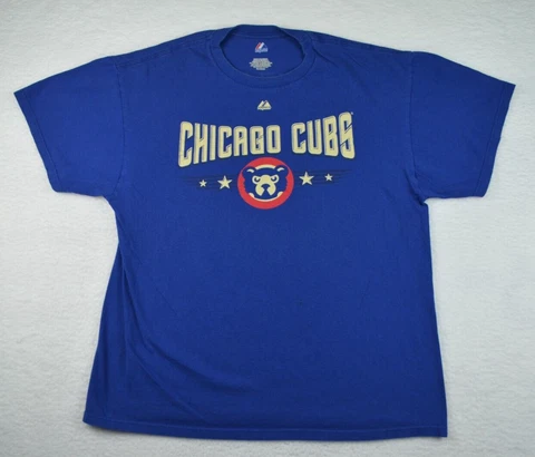 Chicago Cubs Shirt Mens Extra Large Blue Team History Baseball MLB City Sports Cover