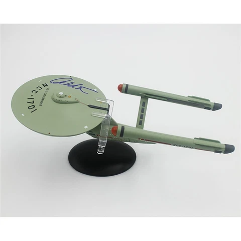 William Shatner Autographed Model U.S.S. Enterprise NCC-1701 Cover