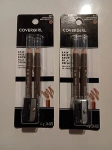 Lot of 2 Covergirl Easy Breezy Brow Fill Define Pencils #510 Soft Brown - Picture 1 of 5