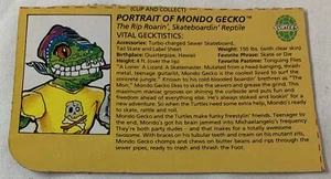 Teenage Mutant Ninja Turtles Bio Karteikarte ~ PORTRAIT OF MONDO GECKO - Bild 1 von 2