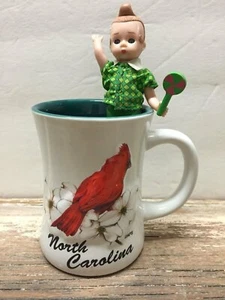 North Carolina Coffee Mug Red Cardinal Travel Souvenir Cup Double Sided - Picture 1 of 5