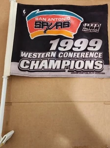 San Antonio SPURS 1999 NBA Finals Champions VINTAGE Car Window Flag - Picture 1 of 4