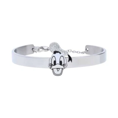 Bracciale STROILI rigido in acciaio con Paperino e strass 1672052 - Immagine 1 di 4
