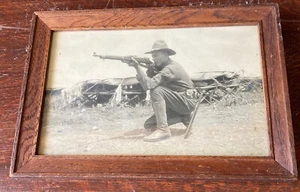 MILITARY Photo U.S. SOLDIER Cavalry ARMY STETSON Rifle 1918-1930 Photograph - Picture 1 of 7