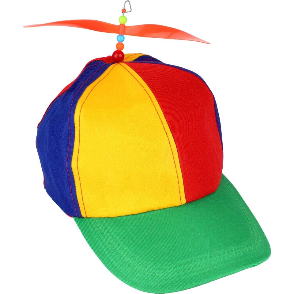 Rainbow Propeller Propellor Adjustable Cap Hat Circus Nerd Costume Accessory - image 1 of 1