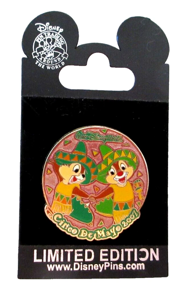 WDW 2007 CINCO DE MAYO CHIP 'n DALE PIN - ESTÁN USANDO SOMBREROS - LE 1500 - 54023 Foto 1 de 2