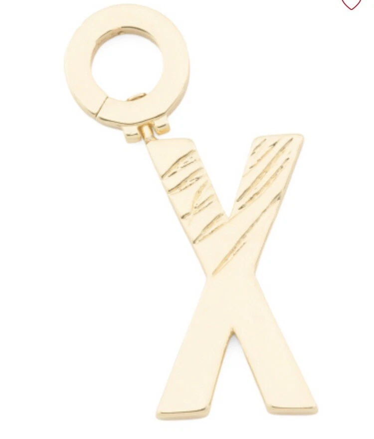 Gorjana 18K Gold Plated Alphabet Parker Charm- X