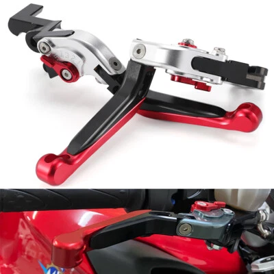 Palancas de embrague de freno extensibles plegables ajustables para MV Agusta F3 675/RC 800/RC Foto 1 de 4