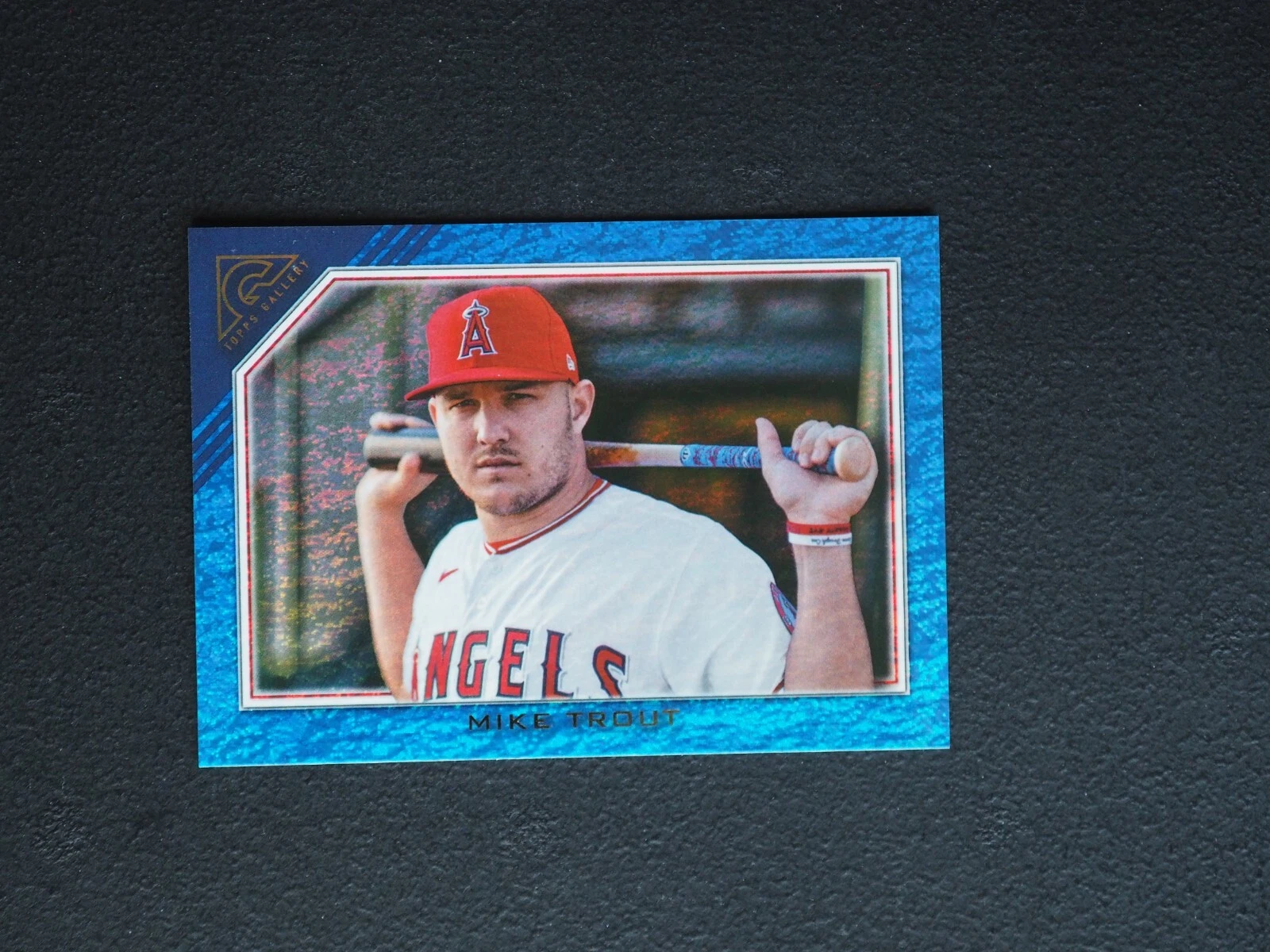 2022 Topps Gallery Mike Trout Blue Pattern Foil #45/50 MINT