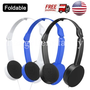 HD Sound Wired Headphones Over Ear Headset HiFi Sound Music for MP3 MP4 Phone US - Picture 1 of 24
