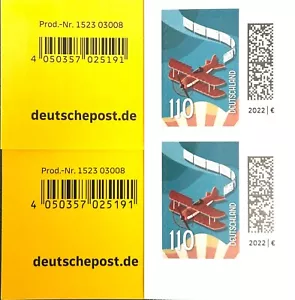 BRD JANUAR 2025 MiNr. 3883 TYPE I + II FB 144 LUFTPOST 110 SK 2 VARIANTEN ** WDB - Bild 1 von 5