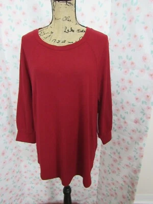 TRESICS, NOVO SUÉTER PULÔVER FEMININO VERMELHO/PRETO POLI BL MANGA COMPRIDA, TAMANHO 2X - Imagem 1 de 4