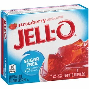 Gelatina de fresa sin azúcar JELL-O - 3 OZ (paquete de 4) - Imagen 1 de 5