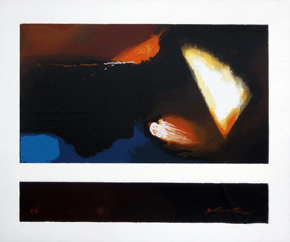 JOSE LUIS BUSTAMANTE Mexican artist original hand-signed screenprint on canvas - Image 1 of 1