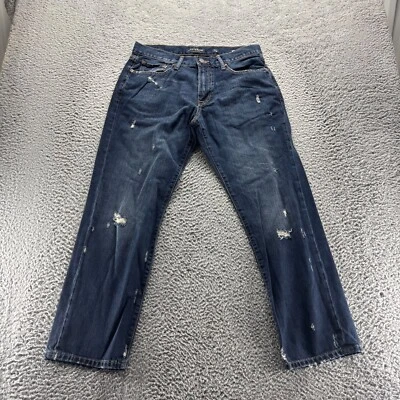 Lucky Brand Jeans Mens 32x30 Blue Dark Wash Cotton 221 Straight Fit Denim - Image 1 of 4