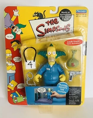 SIMPSONS INTERACTIVE BUSTED KRUSTY THE CLOWN PLAYMATES FIGURE BNIB NEW SEALED - Image 1 of 4