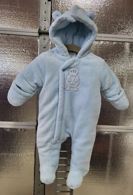 Absorba Bebé Traje de Nieve -3-6 Meses - Oso Azul - Capucha - Niño - Niña - Resistente Foto 1 de 4