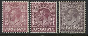 KGV 1912 MacKennal 3-6d's, lovely distinct shades mint o.g. hinged, 1-NH (41) - Bild 1 von 1